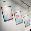 Wholesale H800mm*600mm Nordic Style Art Wall Hanging Pink Flower Painting