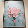 Wholesale H800mm*600mm Nordic Style Art Wall Hanging Pink Flower Painting