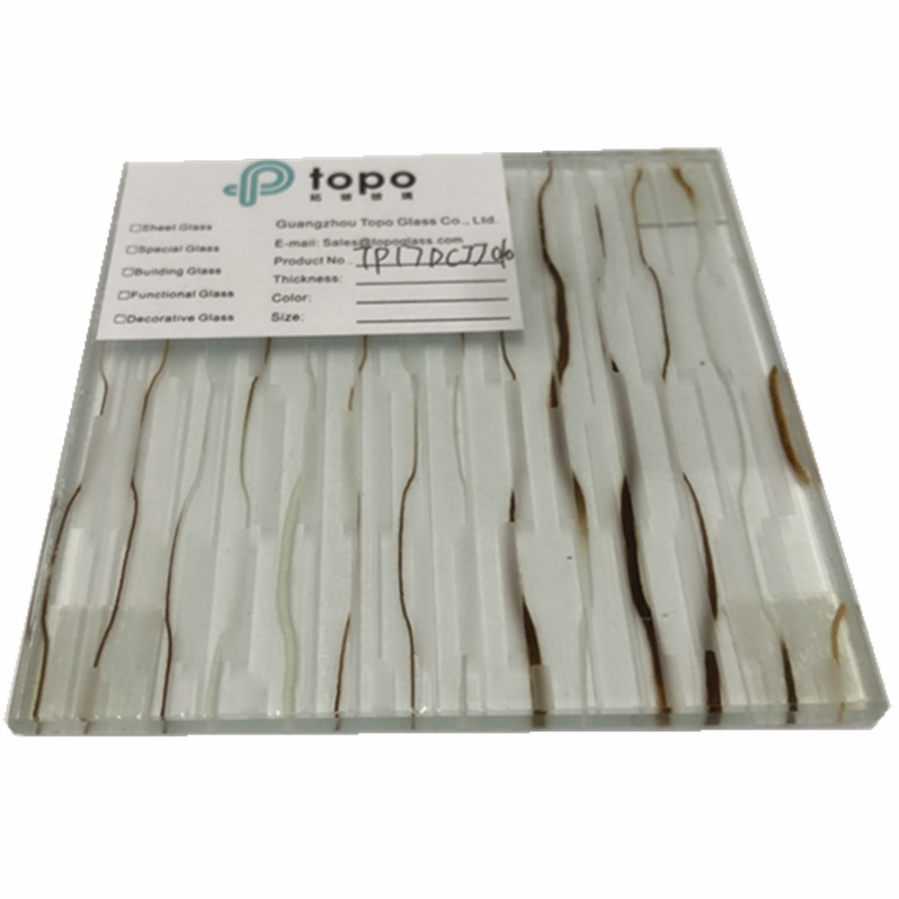 Verre décoratif stratifié en treillis métallique ultra clair