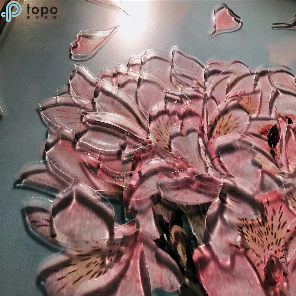 Wholesale H800mm*600mm Nordic Style Art Wall Hanging Pink Flower Painting