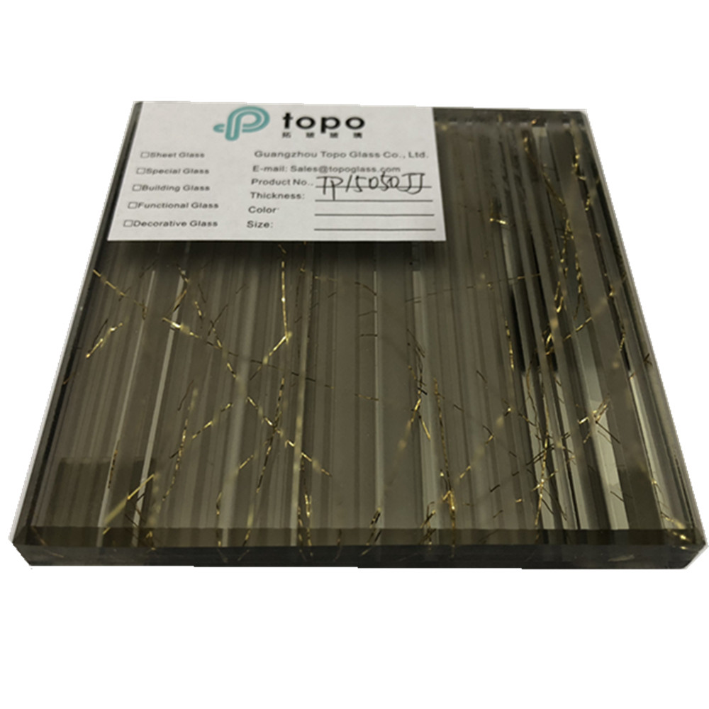 Verre métallique laminé de tissu unique