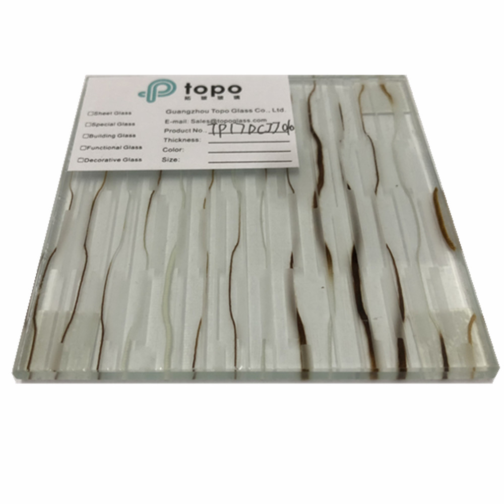 Verre décoratif stratifié en treillis métallique ultra clair