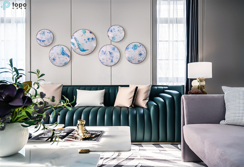 Oiseaux décoratifs faciles à nettoyer et peinture murale en verre de cercle d'art de fleur