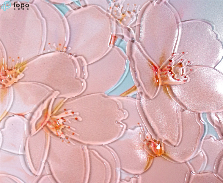 Wholesale H800mm*600mm Nordic Style Art Wall Hanging Pink Flower Painting