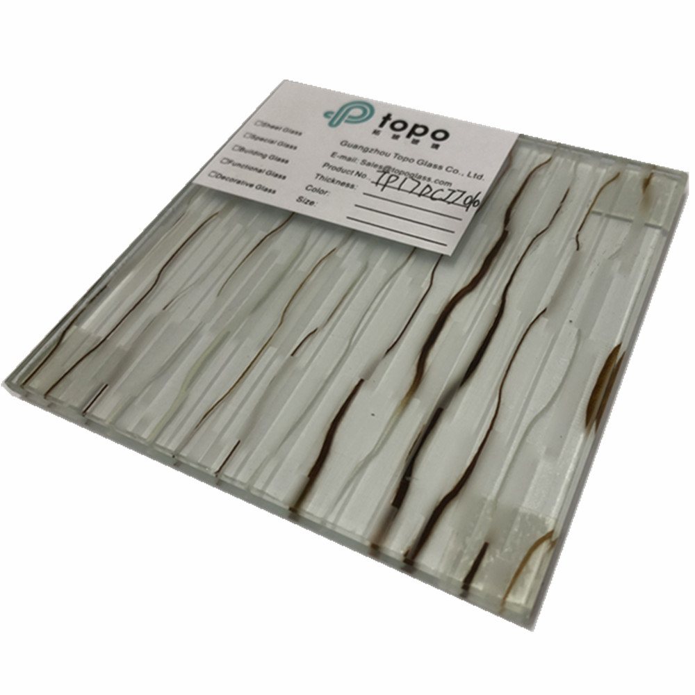 Verre décoratif stratifié en treillis métallique ultra clair