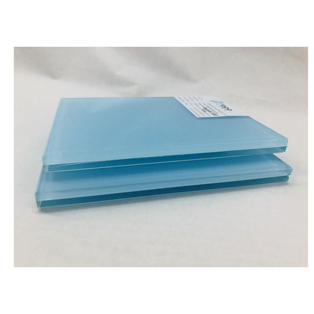 6,38 mm 8,38 mm verre feuilleté bleu clair