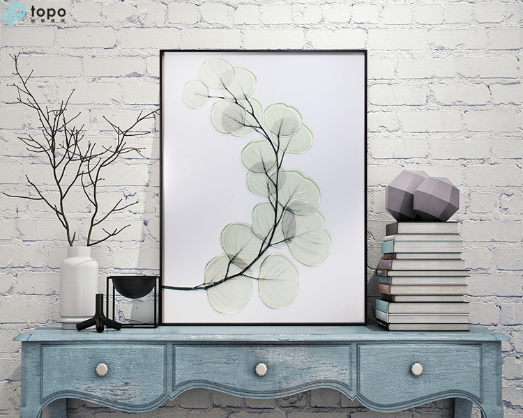 Cinq Ensembles Peintures Chinois Vert Feuille Art Sculpté Fusing Verre Suspendu Peinture