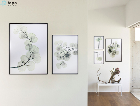 Cinq Ensembles Peintures Chinois Vert Feuille Art Sculpté Fusing Verre Suspendu Peinture