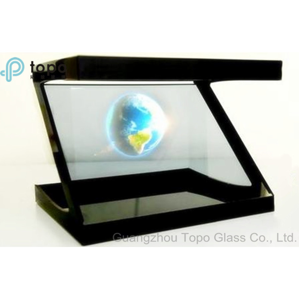 Vitrine d'affichage d'hologramme de pyramide 180 ° 3D