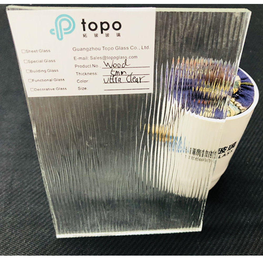 Verre à motifs en bois ultra clair