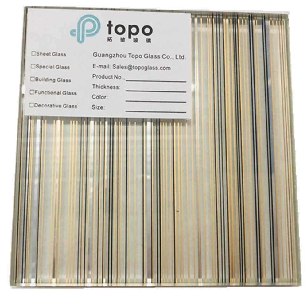 Verre de sécurité feuilleté en treillis métallique