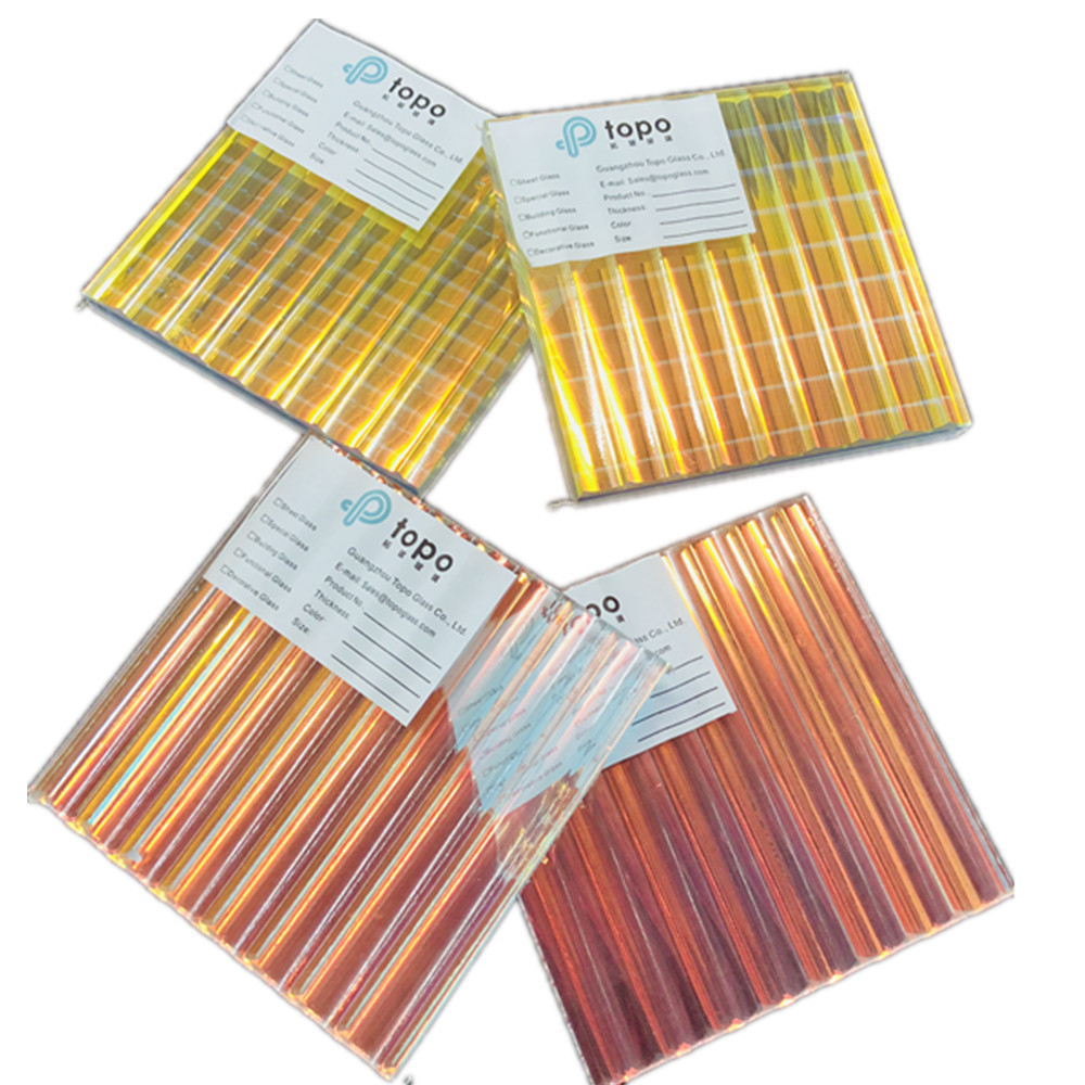 Verre à motif laminé à changement de couleur