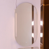 Miroir argenté anti-buée LED Ellipse HD de 5 mm pour salle de bain
