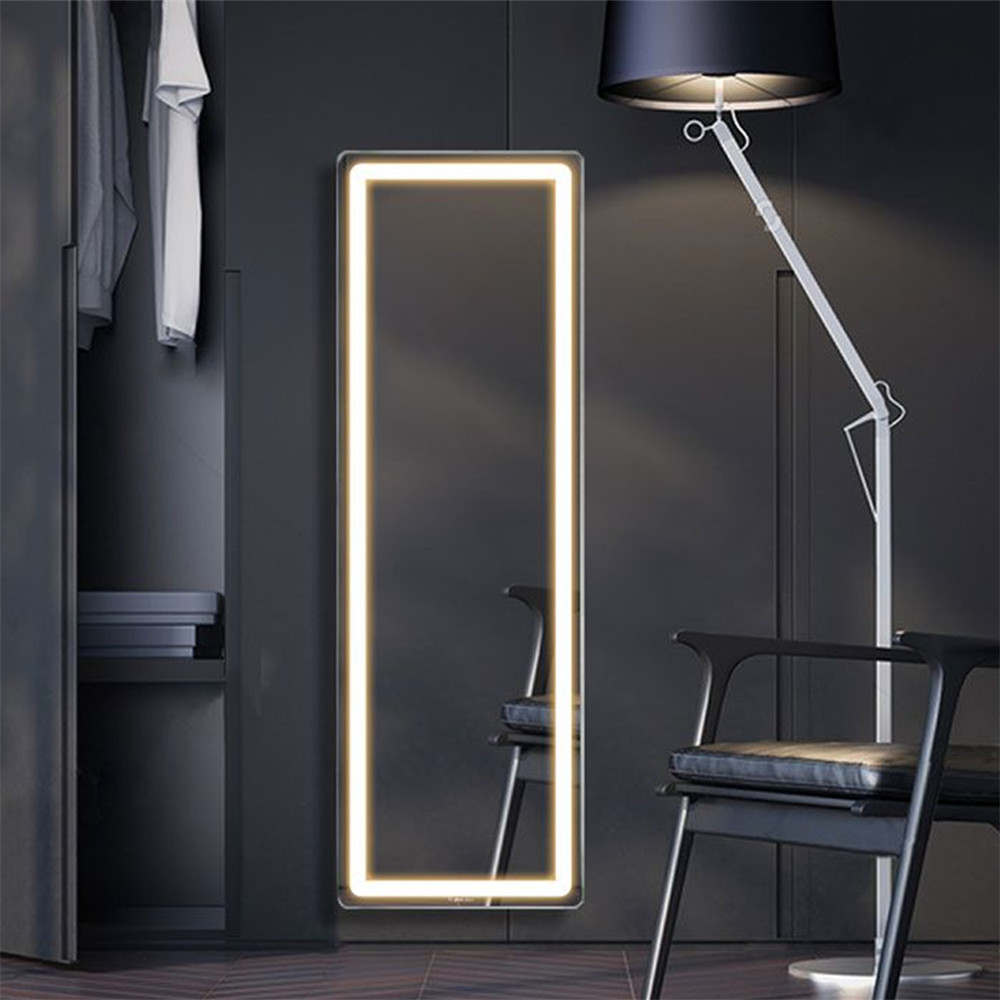 Miroir de salle de bain décoratif avec lampe LED