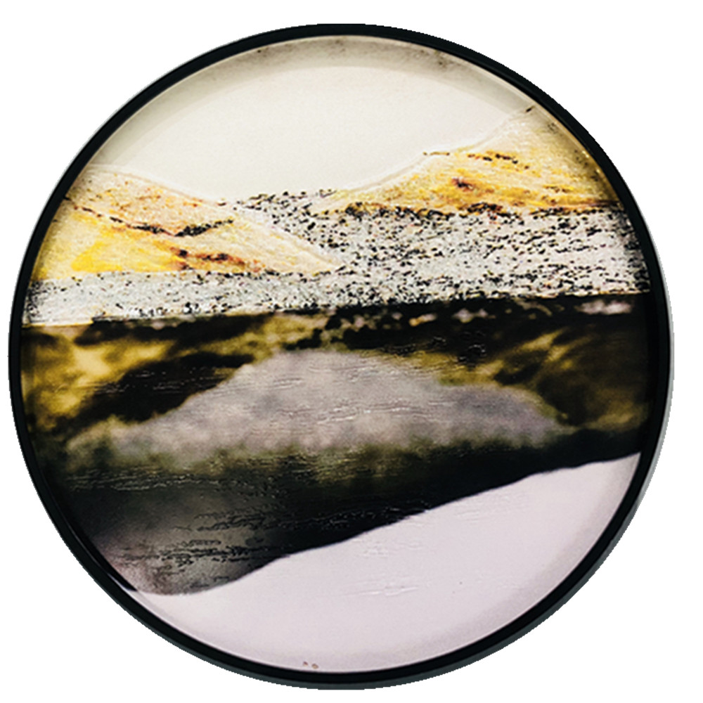 Peinture décorative sur verre d'art moderne de cercle de 400 mm 500 mm de style chinois sur l'approvisionnement