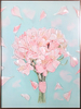 Commerce de gros H800mm * 600mm Art de style nordique Tenture murale Peinture de fleurs roses