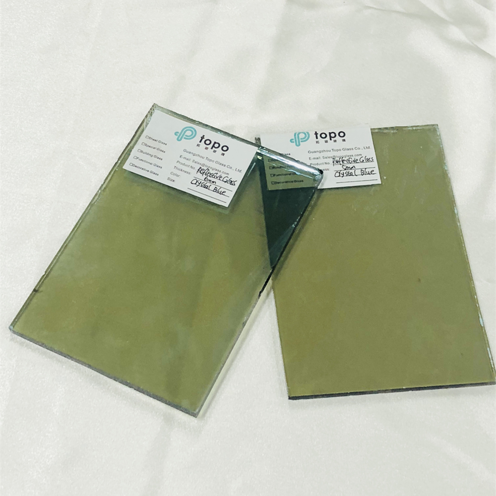 4 mm 5 mm 6 mm 8 mm 10 mm 12 mm verre réfléchissant enduit bleu cristal