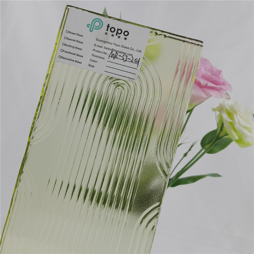 Nouveau design 6mm-19mm doré jaune fusionner en relief Art figuré verre