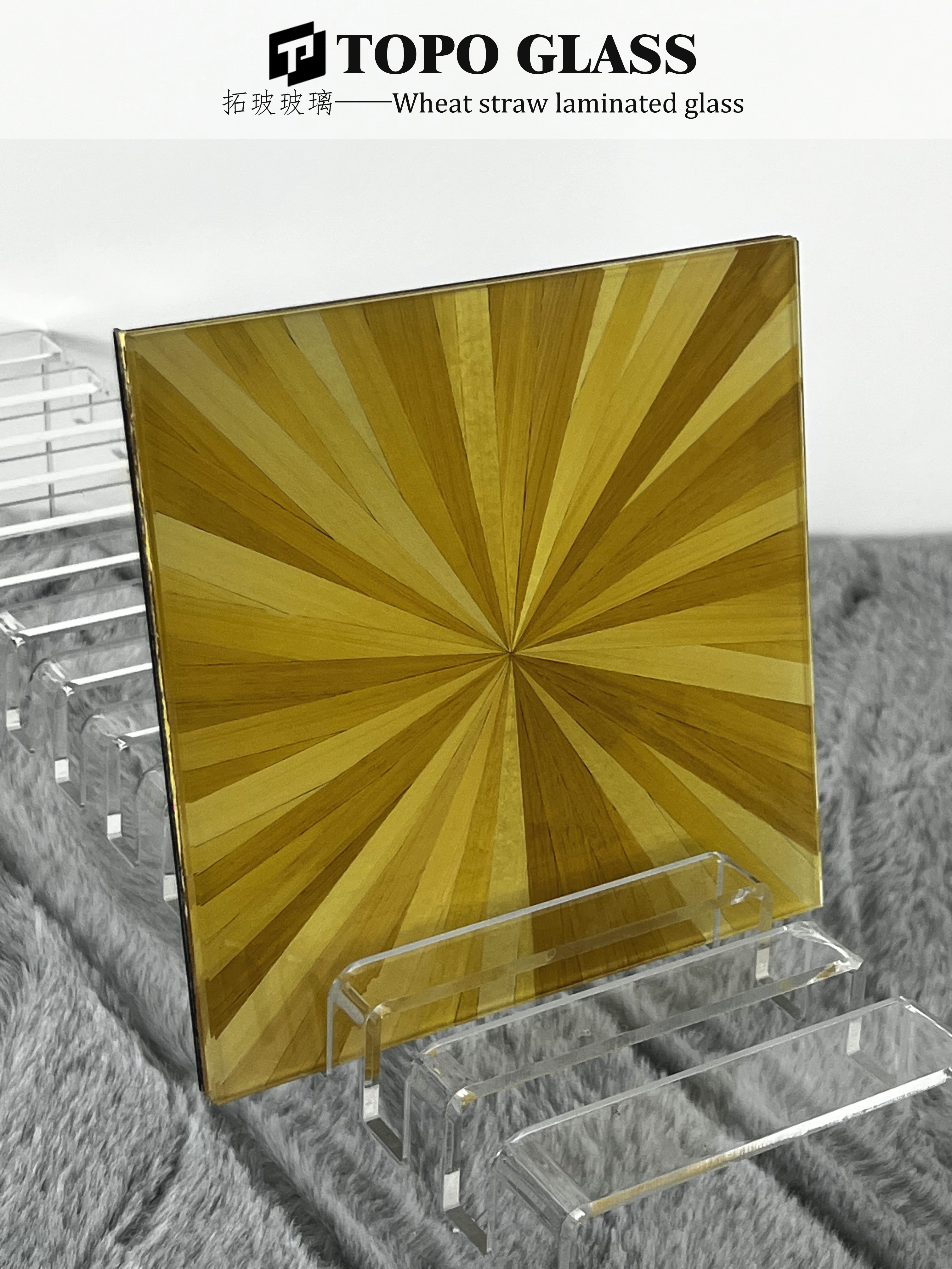 Verre feuilleté de paille de blé naturel