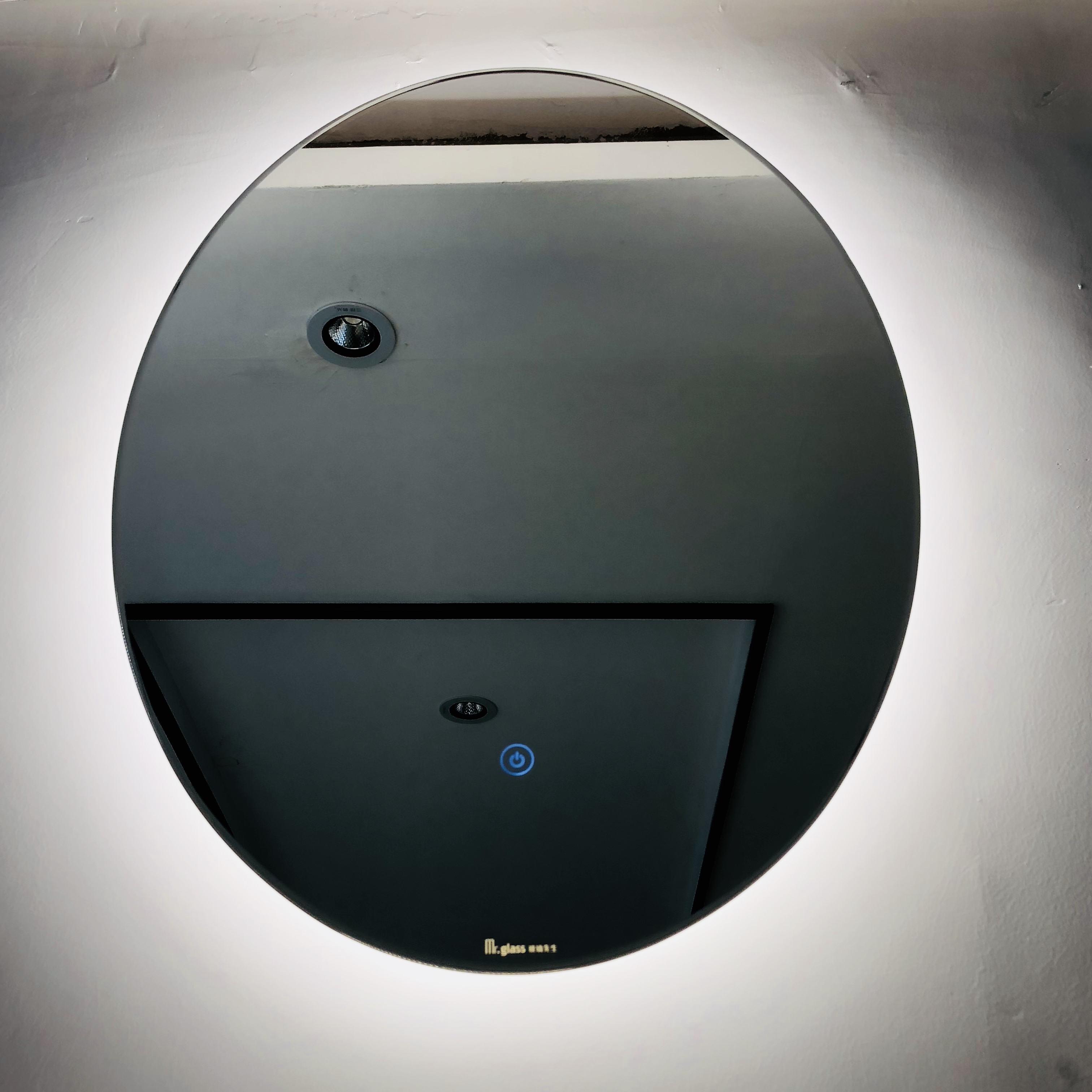 Miroir de décoration murale avec lumière LED