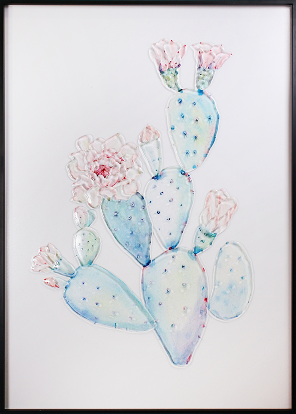 Peinture sur verre d'art de décoration murale de plante verte de Style nordique moderne chinois pour la décoration de la maison