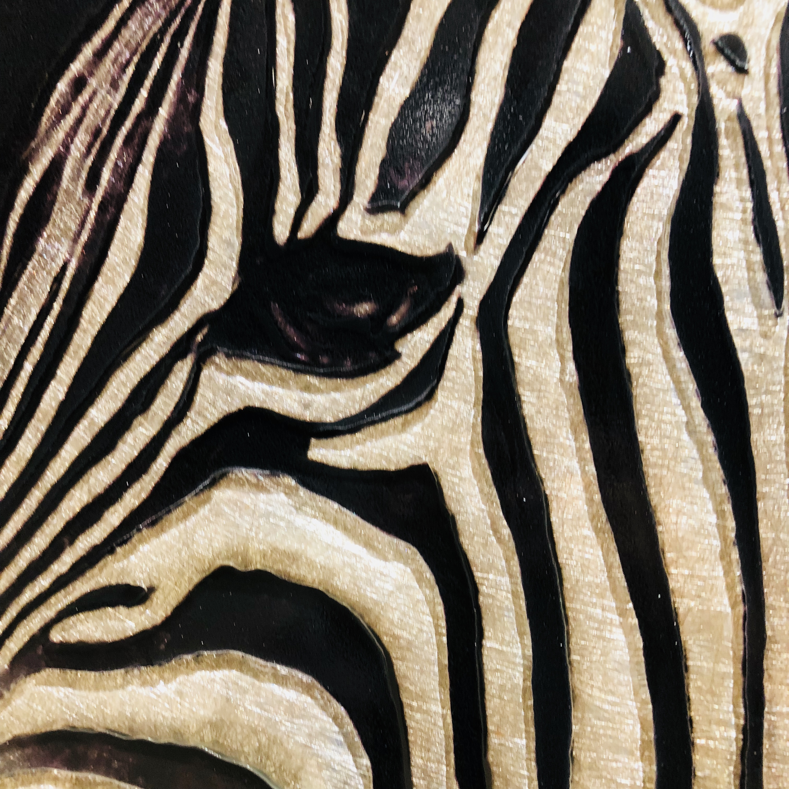 Peinture en verre de zèbre de la protection de l'environnement de style moderne 3D pour la décoration