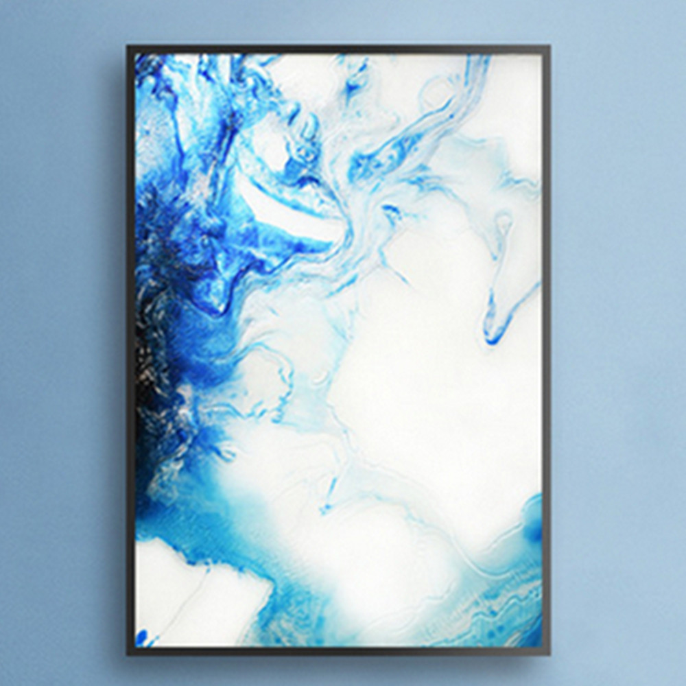 Peinture traditionnelle sur verre bleu océan Rwlief