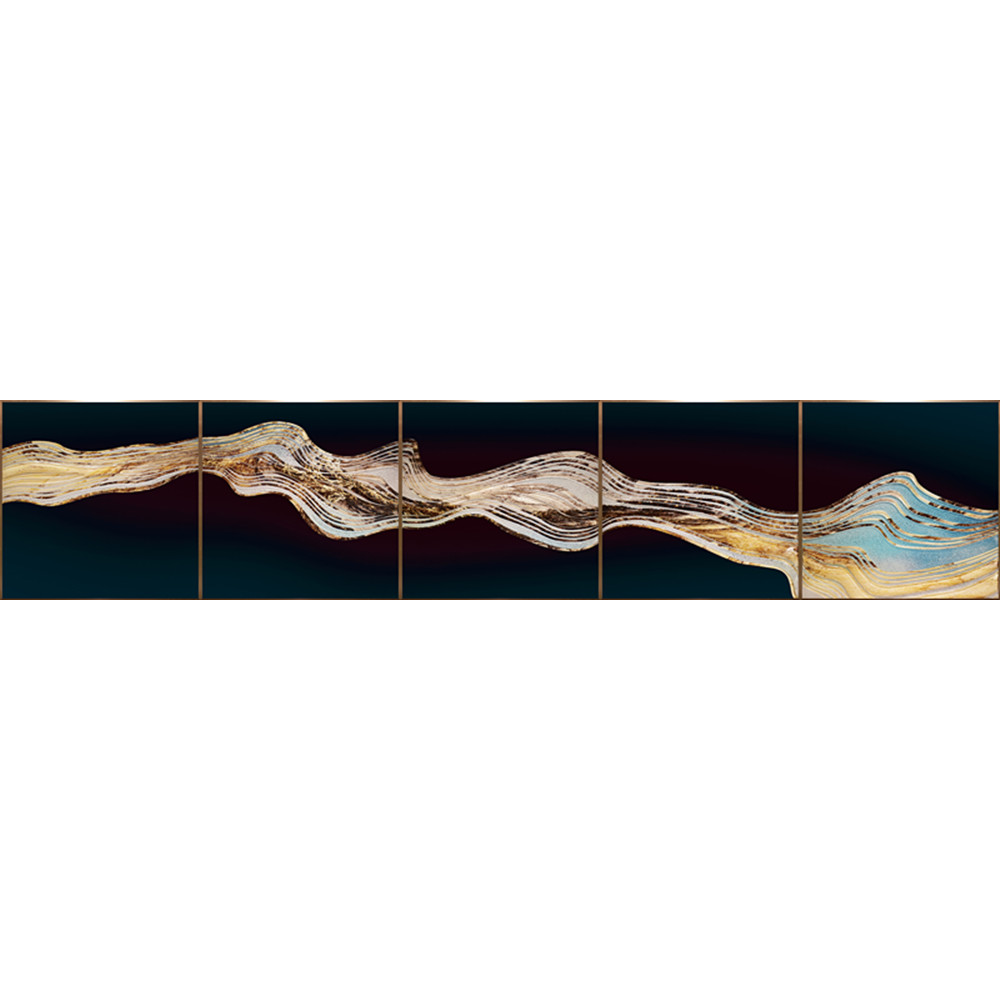 Peinture suspendue en verre d'art abstrait de style fashional pour la décoration murale