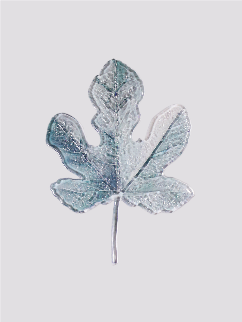 Peinture décorative en verre de fusion de tenture murale de feuille verte d'art de petite taille