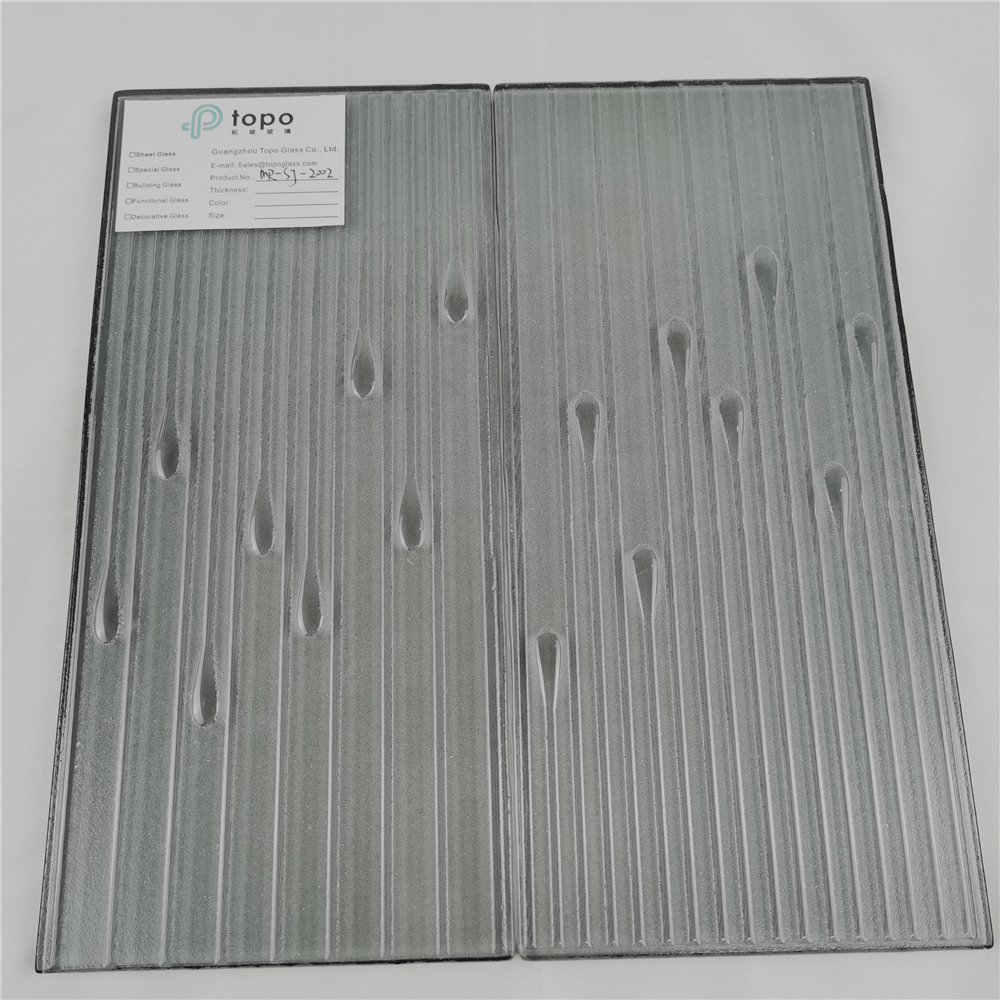 Nouveau design Verre de motif de fusion gris 6mm-19mm