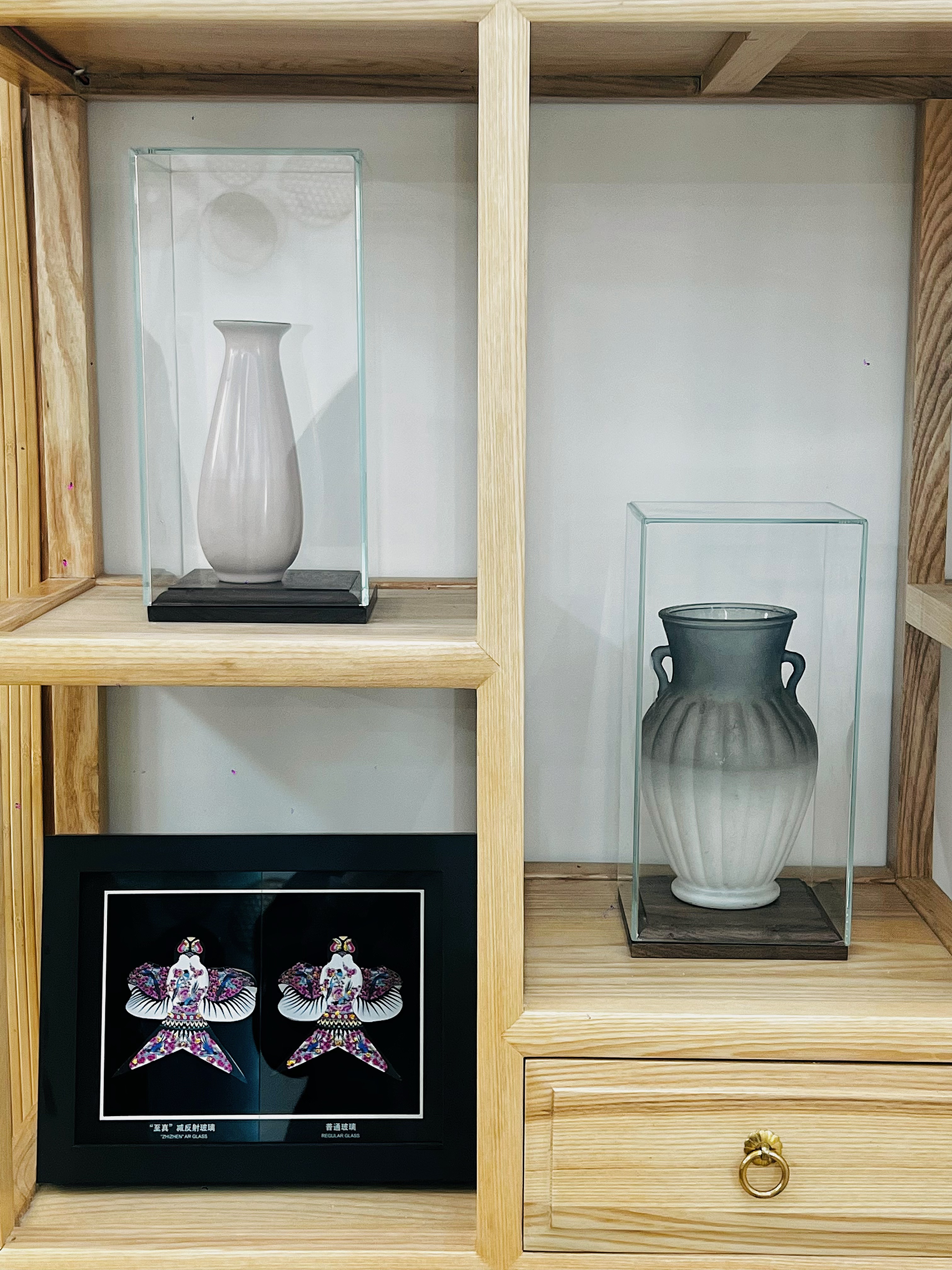 Vitrine de collection en verre