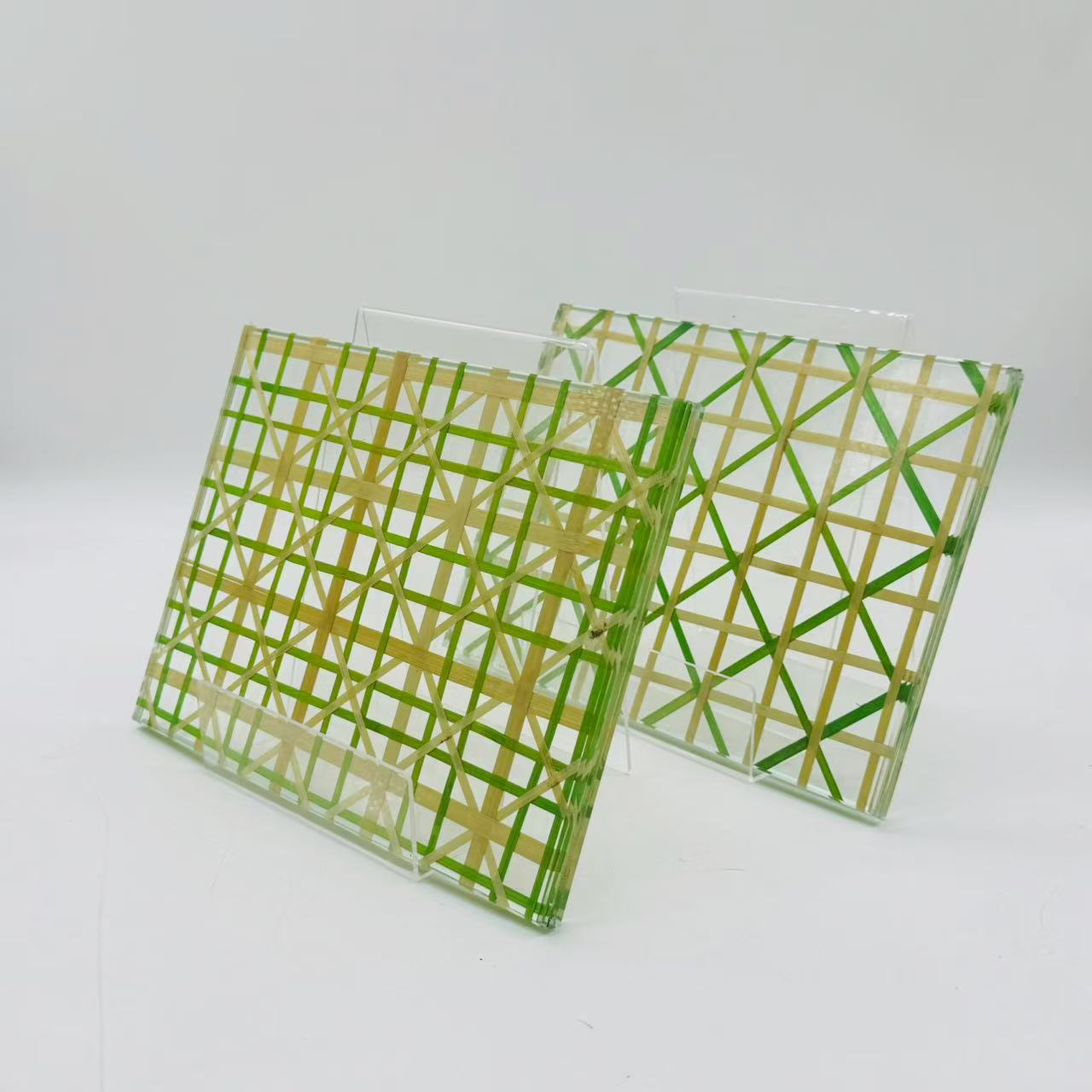 Verre feuilleté tissé en bambou