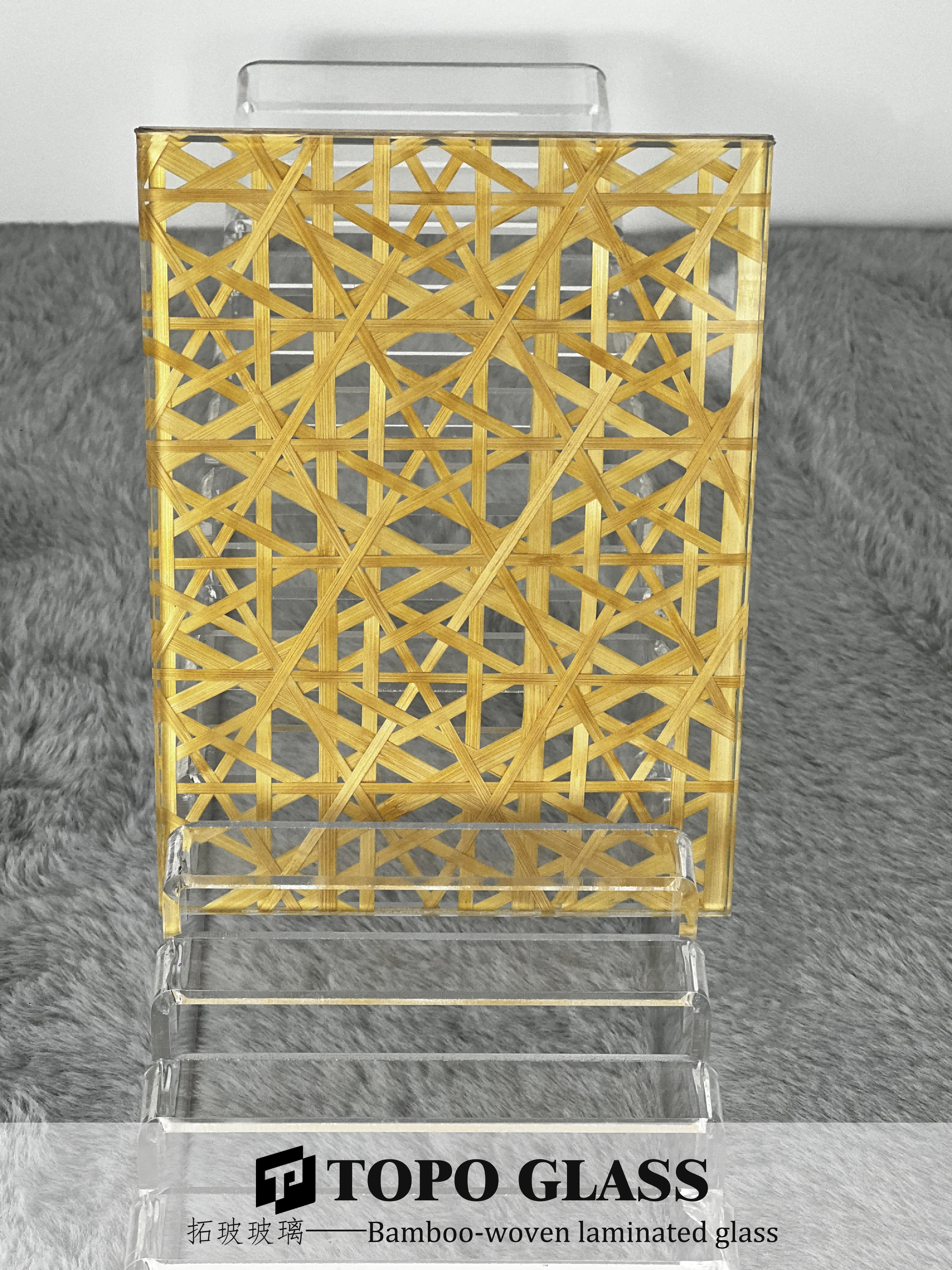 Verre feuillet&eacute; tiss&eacute; en bambou (10)