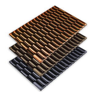 Verre thermofusible convexe moulé sous pression de couleur bronze pour la décoration murale