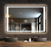 Miroir argent clair HD de forme rectangulaire de salle de bain de 5 mm
