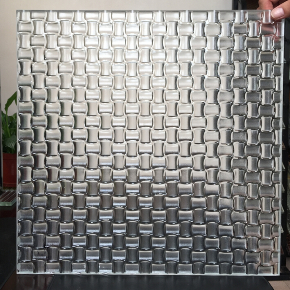 4mm-19mm Motifs de rainure clairs / ultra clairs Verre thermofusible pour décoration murale