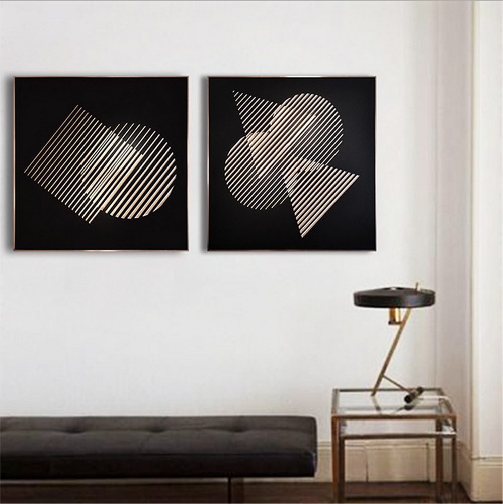 Peinture en verre de peinture d'art de tenture murale abstraite en trois dimensions pour la décoration d'hôtel