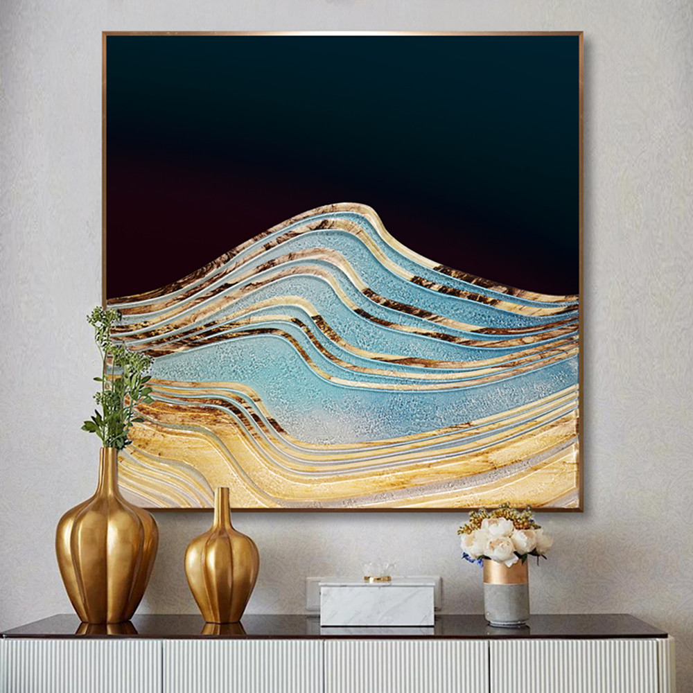 Peinture suspendue en verre d'art abstrait de style fashional pour la décoration murale