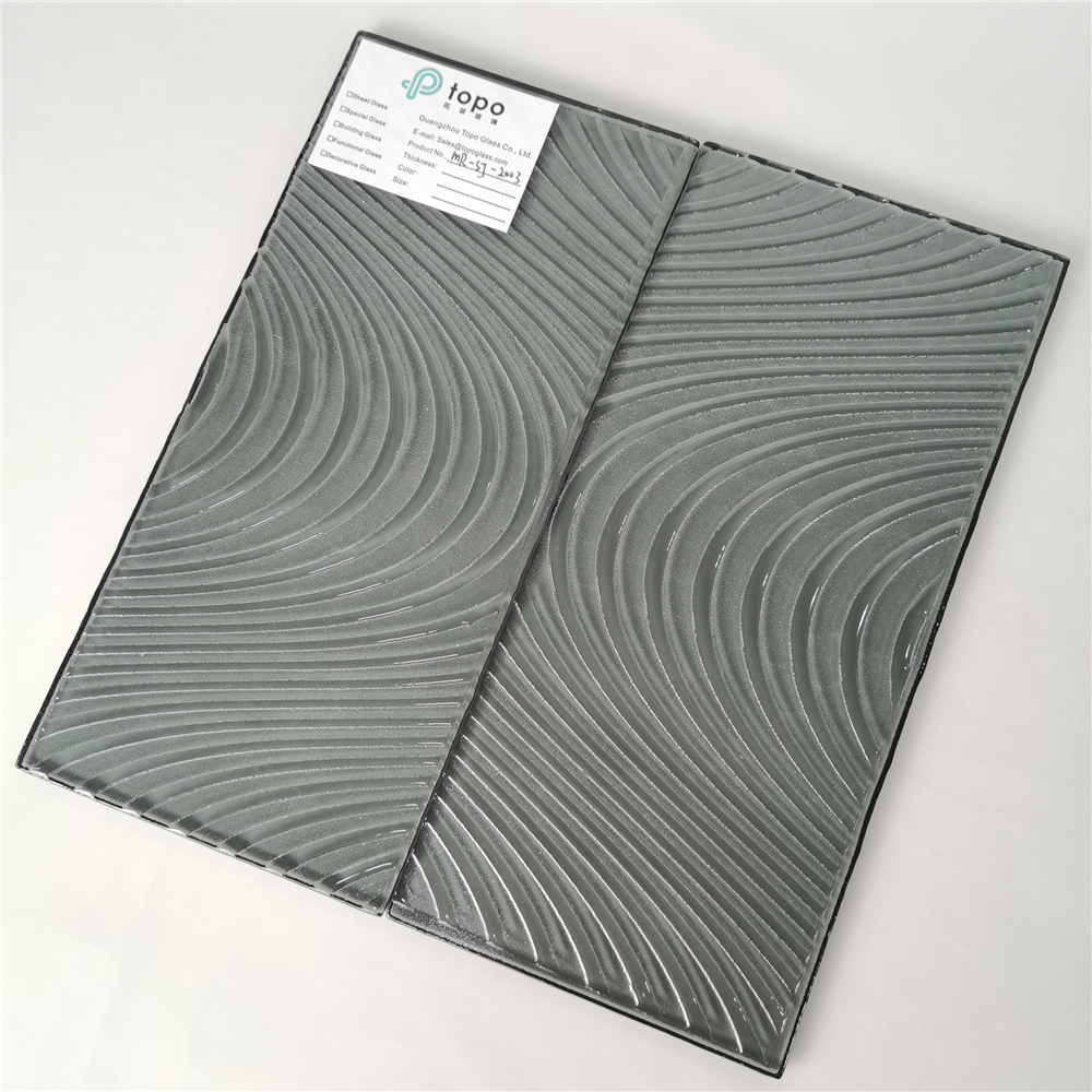 Verre de gaufrage à fusion jaune or / gris / rose / vert / bleu / ultra clair