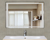 Miroir argent clair HD de forme rectangulaire de salle de bain de 5 mm