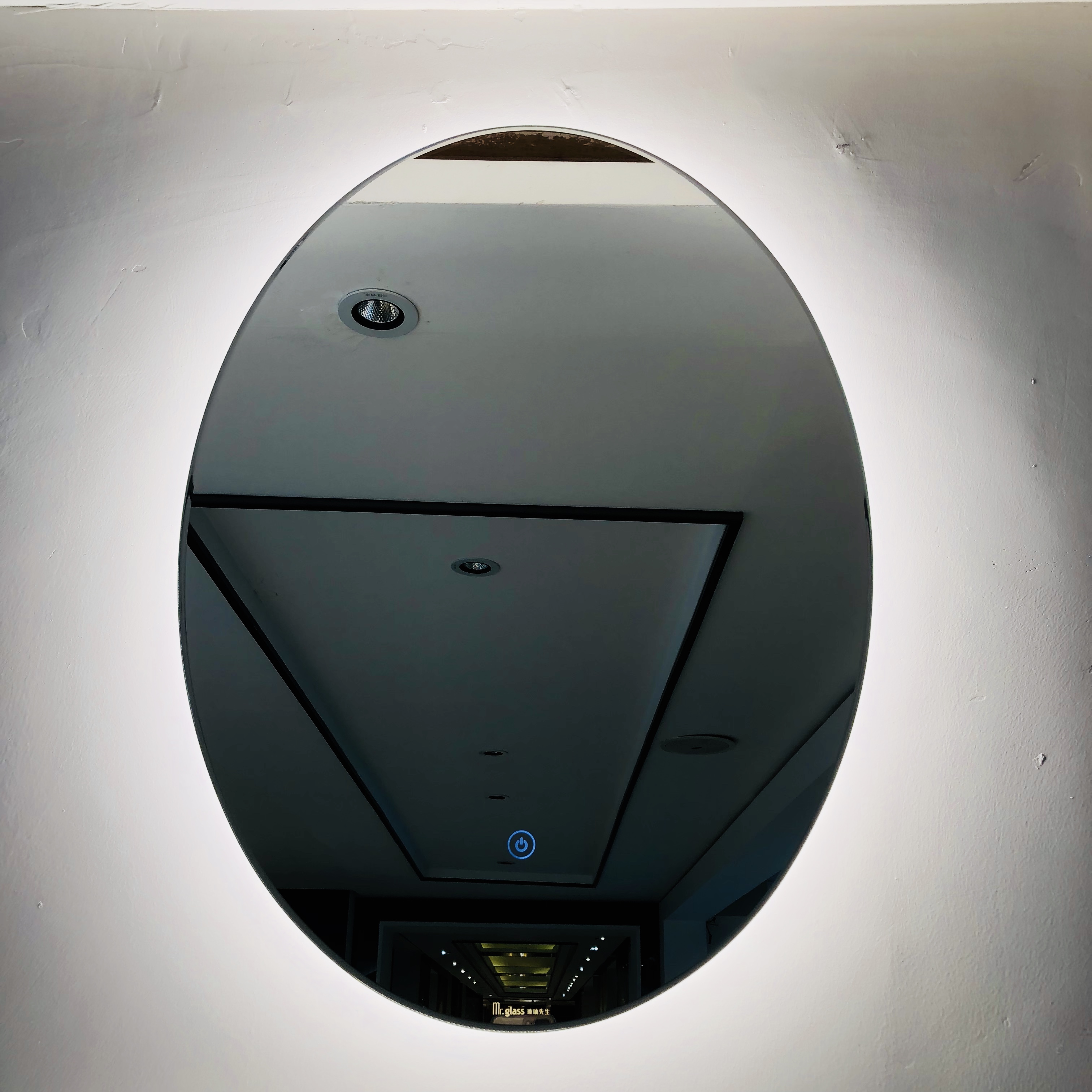 Miroir de salle de bain décoratif 5 mm avec lumière LED