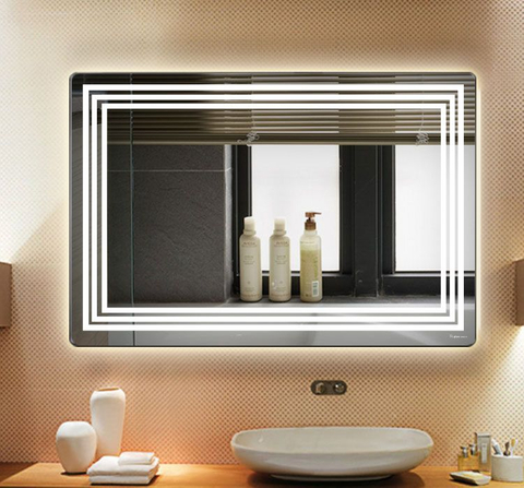 Miroir de maquillage de salle de bain 3 mm, 4 mm, 5 mm avec lumière