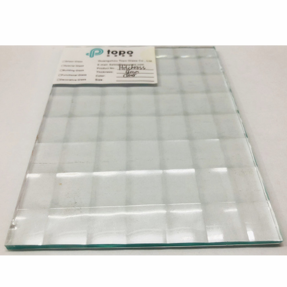 Verre figuré transparent Hitcross de 3 mm 4 mm 5 mm