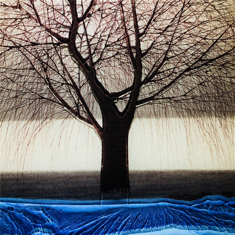 Peinture sur verre de style moderne pour la décoration de la maison