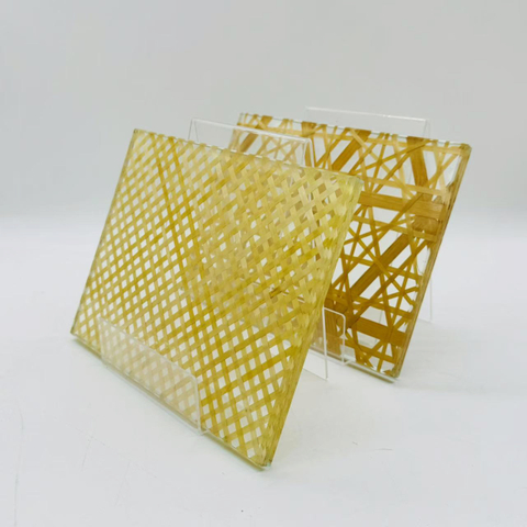 Verre feuilleté tissé en bambou