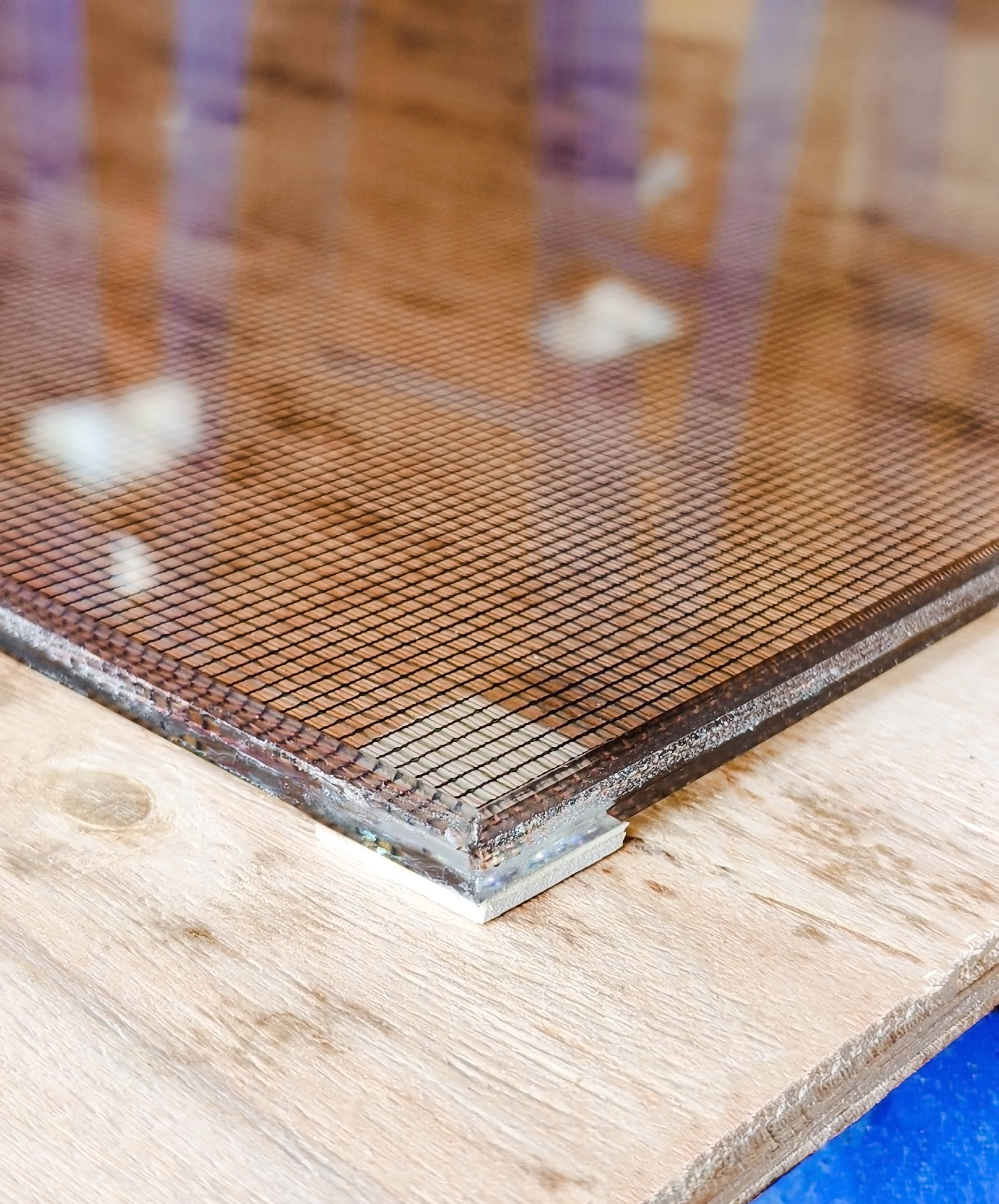 Verre feuillet&eacute; intercalaire en soie (8)