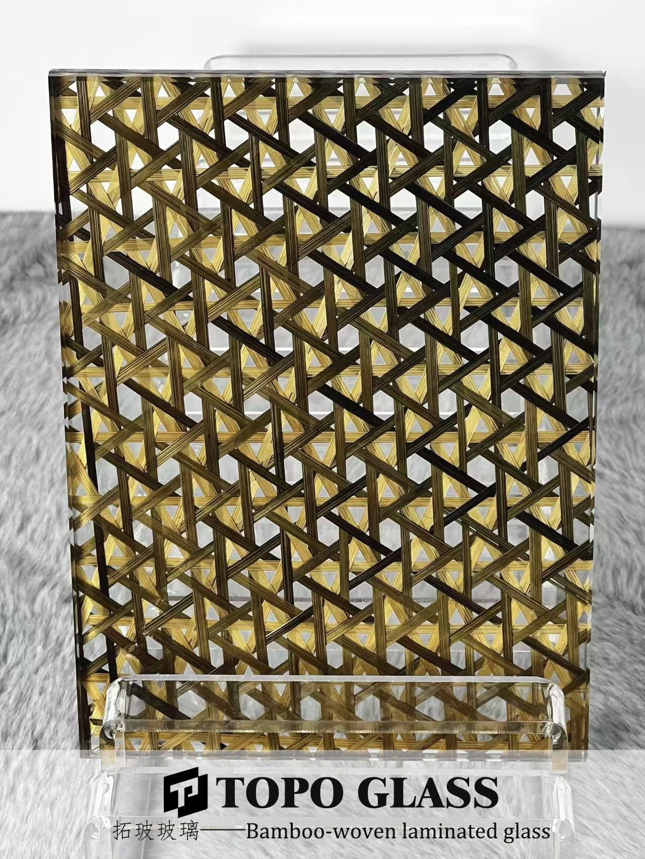 Verre feuillet&eacute; tiss&eacute; en bambou (2)