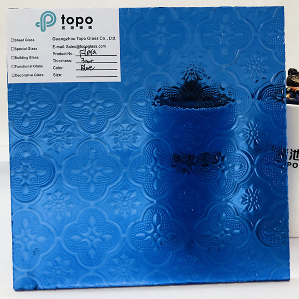 Verre Figure Flora Bleue