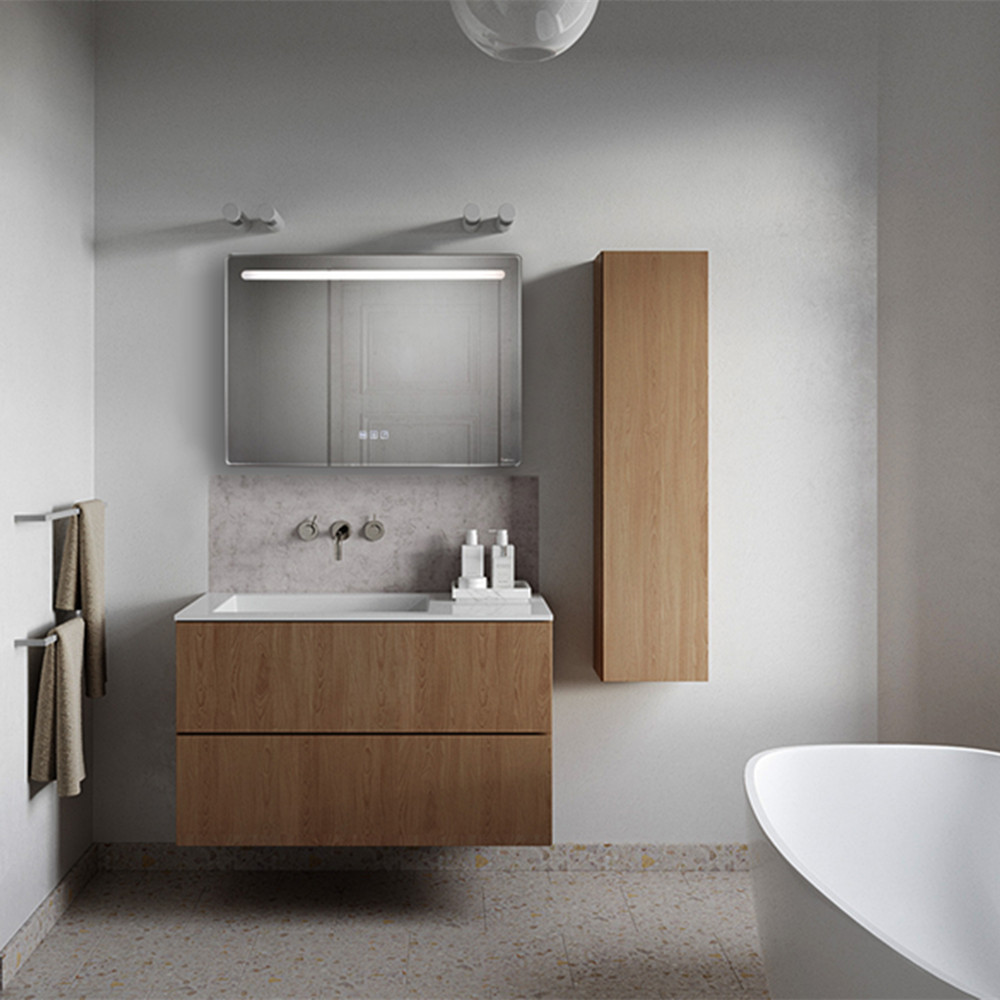 Miroir mural argenté clair de 5 mm pour salle de bain