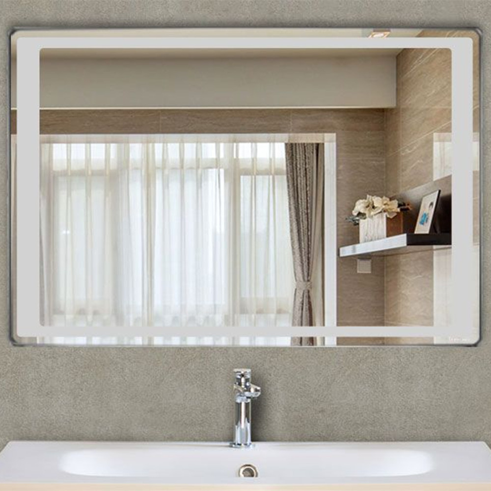 Miroir argent clair HD de forme rectangulaire de salle de bain de 5 mm